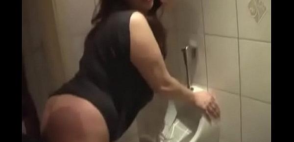  German Milf get good Fuck from Young Guy on the toilet